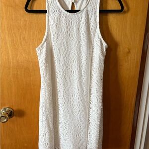 Speechless White Lace Mini Dress